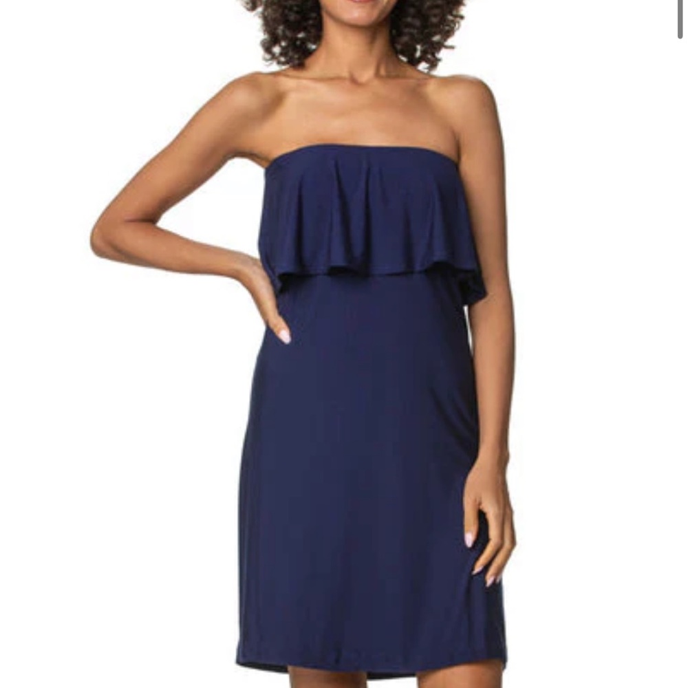 Helen Jon Kimberly Bandeau Dress - Navy
